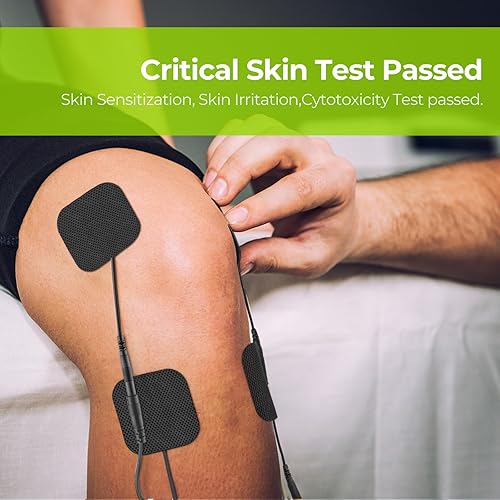 Miniatura 3 de AUVON TENS - Almohadillas de unidad de 2 x 2 pulgadas, 20 unidades, almohadillas de repuesto sin látex de 3 generación, parches de electrodos con