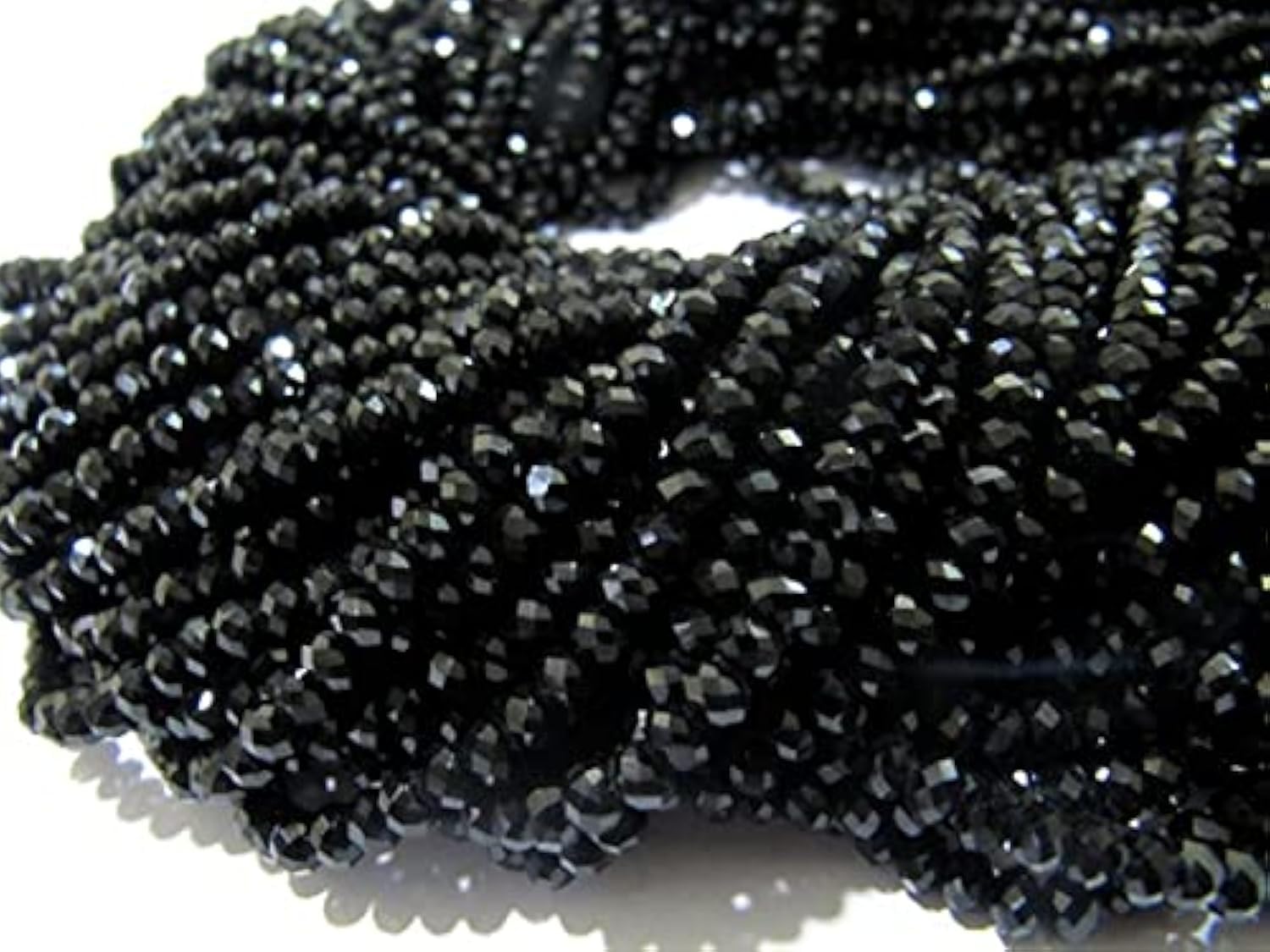 Hydro quartz spinelle noir rondelles de précision pour joaillerie artisanale