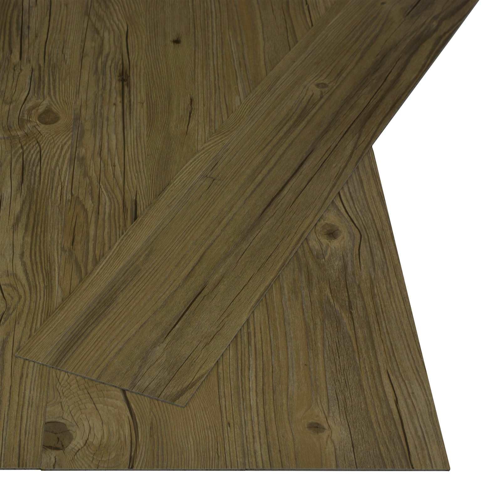 Pavimento autoadesivo marrone naturale in PVC, 32 pezzi, 4,46 m², per ristrutturazione, soggiorno, camera da letto, corridoio, ufficio, facile posa e superficie resistente