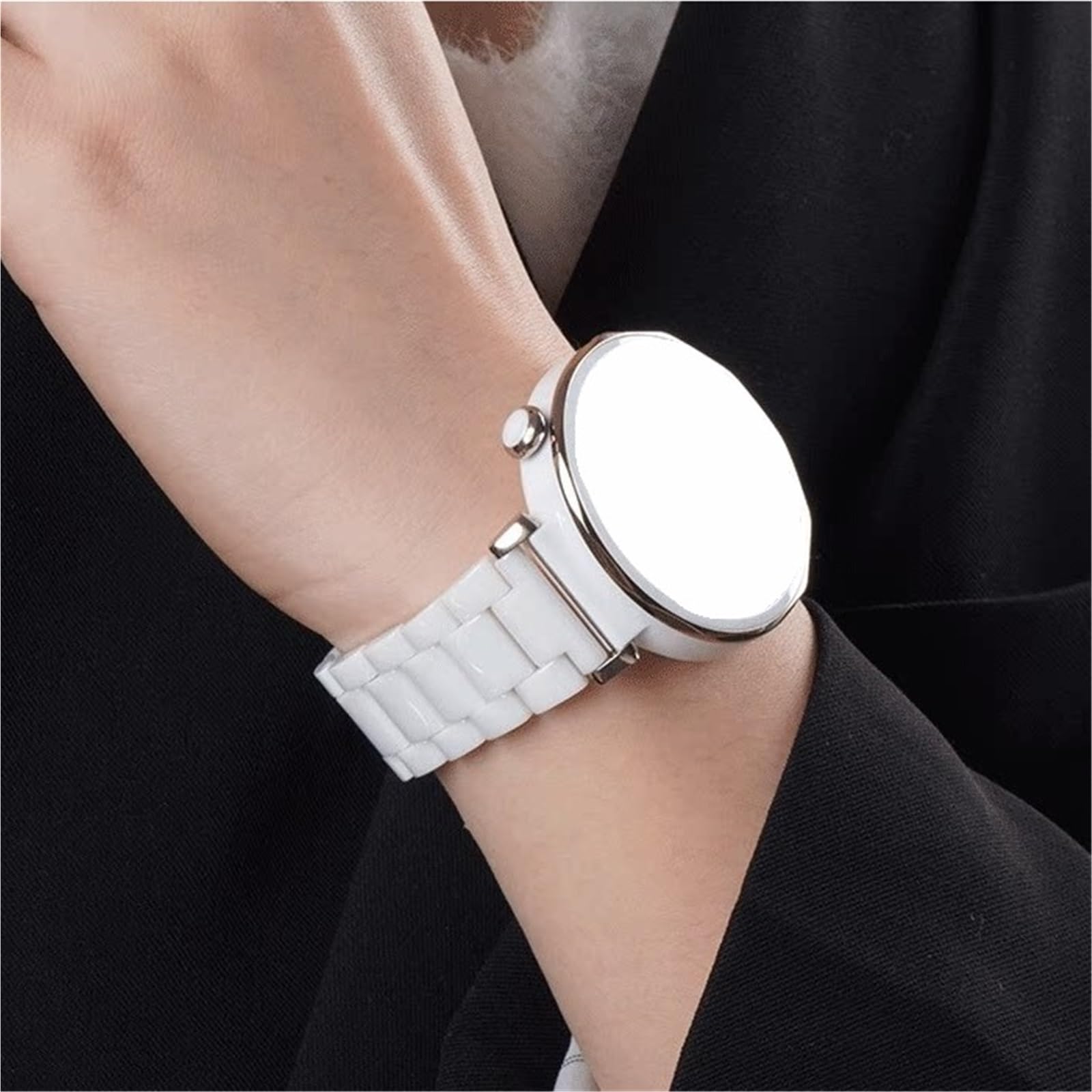 cinturino dell'orologio Cinturino for orologio da lavoro sostitutivo alla moda in ceramica 14 15 16 18 20 22mm con fibbia pieghevole in acciaio inossidabile