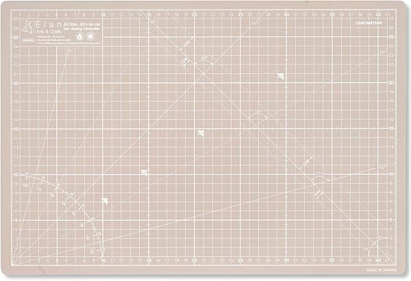 Elan Schneidematte A3 Schwarz, 5-lagige Schneidematte 30x44 Selbstheilend, Bastelunterlage Schnittfest A3, Cutting Mat 30x44, Schittmatte - 2