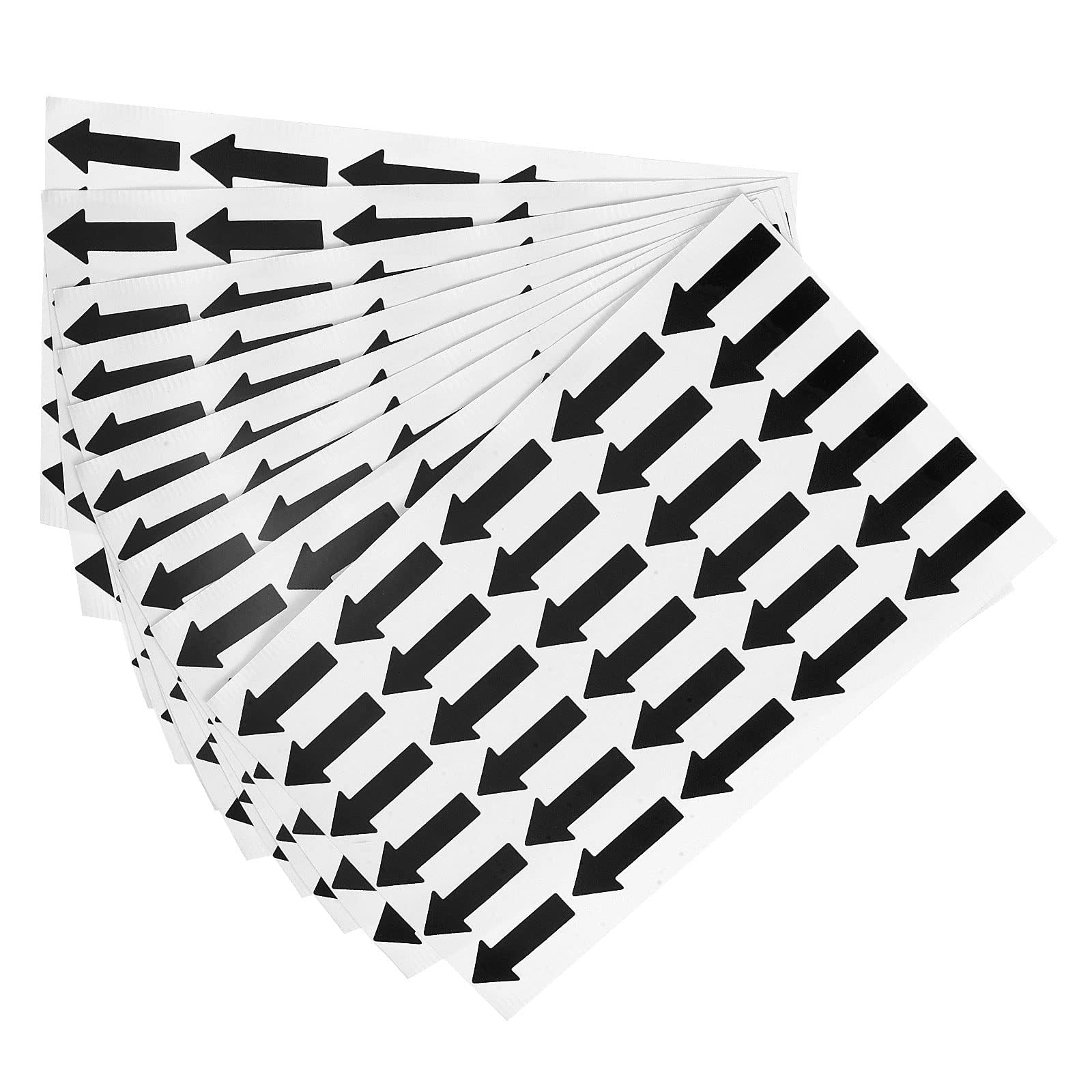TOP-VIGOR 20 Pcs Small Arrow Stickers, 1.2x0.4 PVC Adhesive Labels for Flow Direction, Defect Marking, Inspection & Quality Control, Black