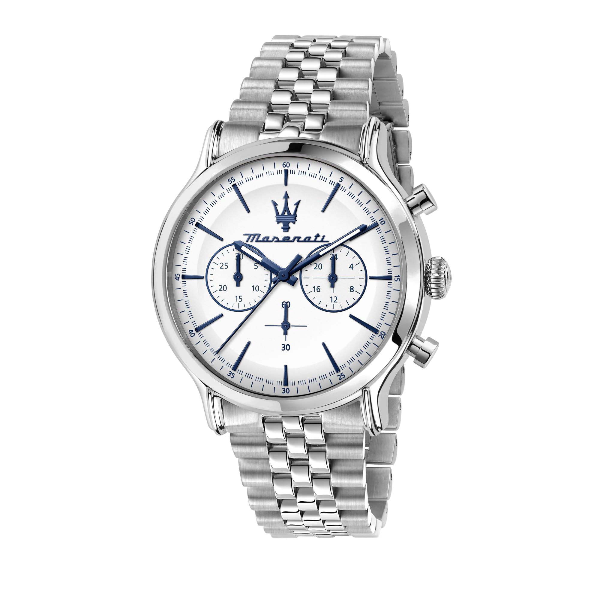 Maserati Classic Chronograph Small Seconds Analog Dial Color White Stainless Steel Watches For Men - R8873618034 (B0CZ4JQR7M) Amazon Price History, Amazon Price Tracker