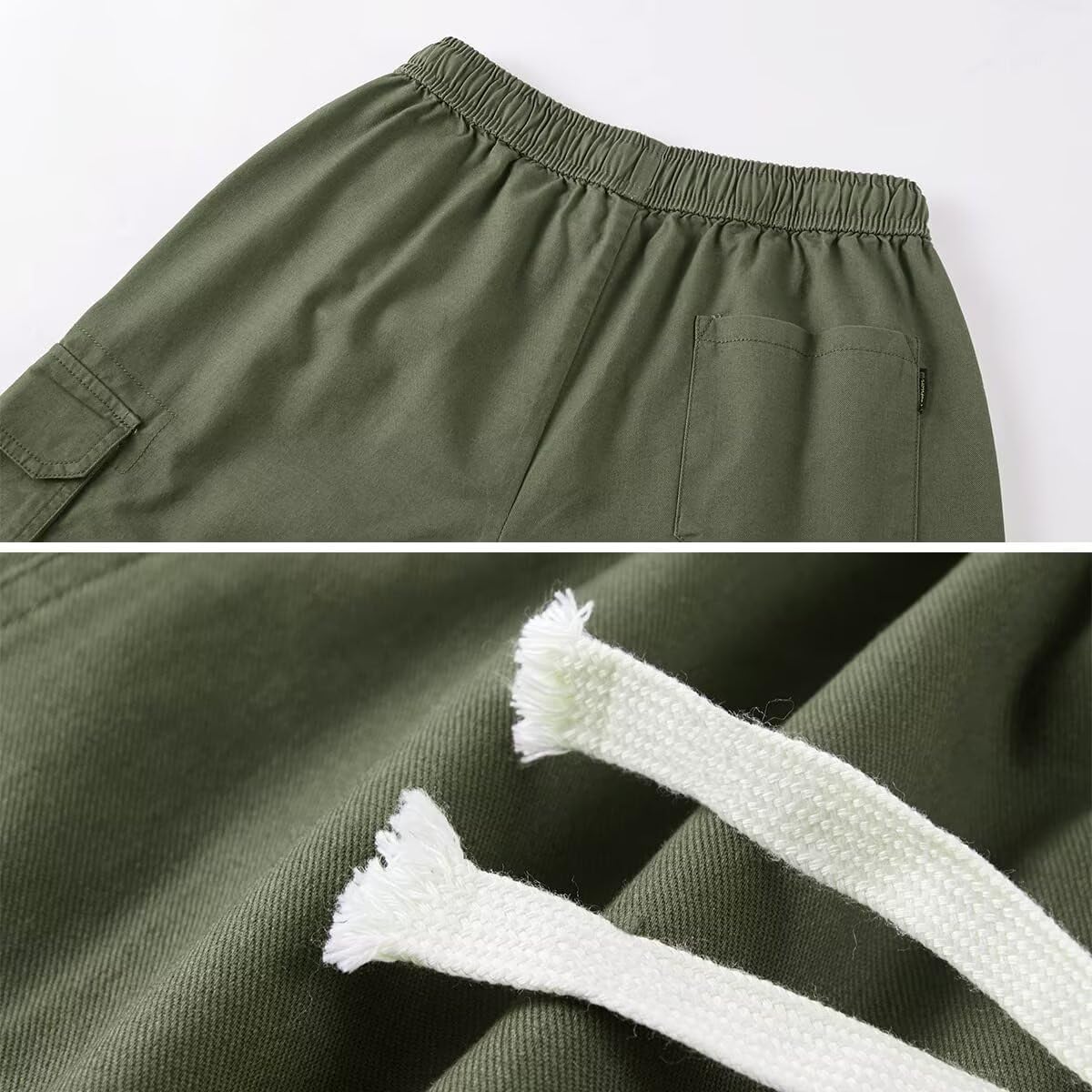 Msmsse Womens Cargo Hiking Shorts Summer Casual Drawstring Knee Length Shorts for Women - Image 7