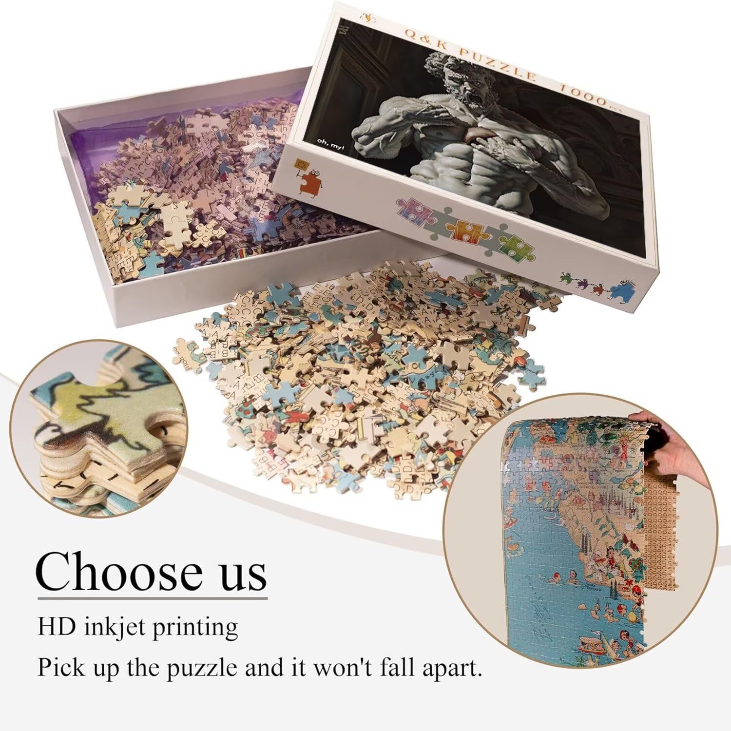 Puzzle in Legno per Adulti 3000 Pezzi | greco Zeus| Giocattoli Educativi | Puzzle Adulti E Famiglie Decor | Dimensione Di 122x80cm | Regalo Adultis | Regali Natale (Formato: 48.8x32in) o-804