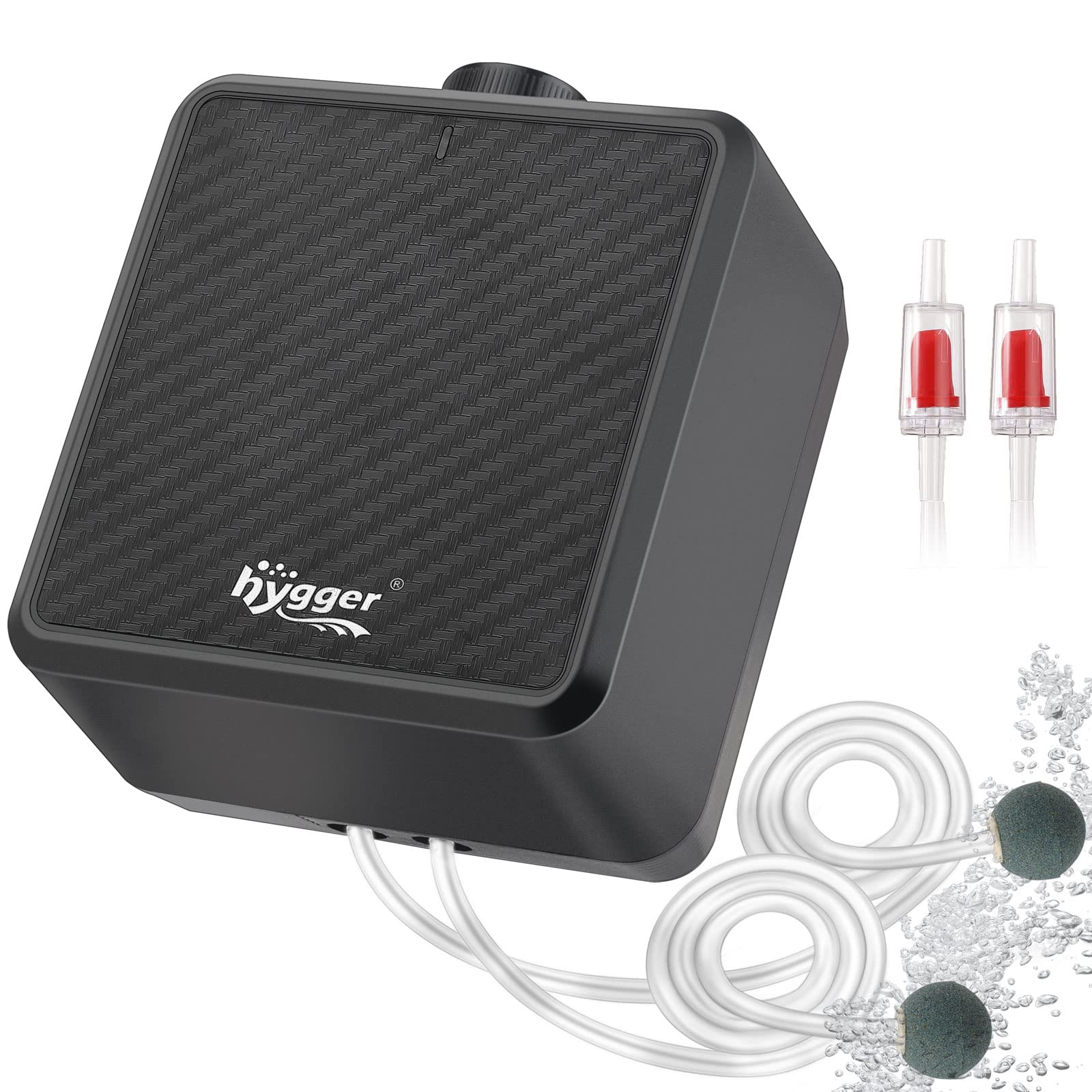 Adjustable 5W/10W Aquarium Air Pump with 2 Ports for 20~600 Gallon Fish Tank 160GPH/250GPH/ Aquatic Aerator Oxygen Pump