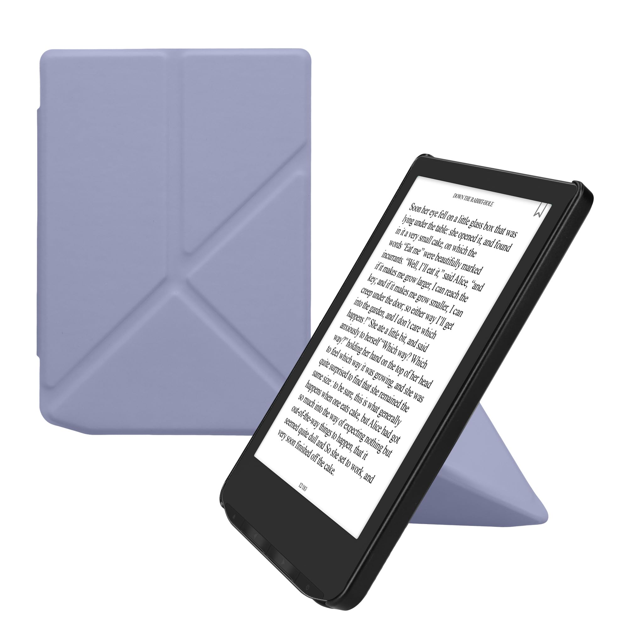 kwmobile Etui ochronne kompatybilne z Pocketbook Verse/Verse Lite/Verse Pro/Color/Vivlio Light/Light HD - etui z ekoskóry - klapka na czytnik e-booków - lawendowy