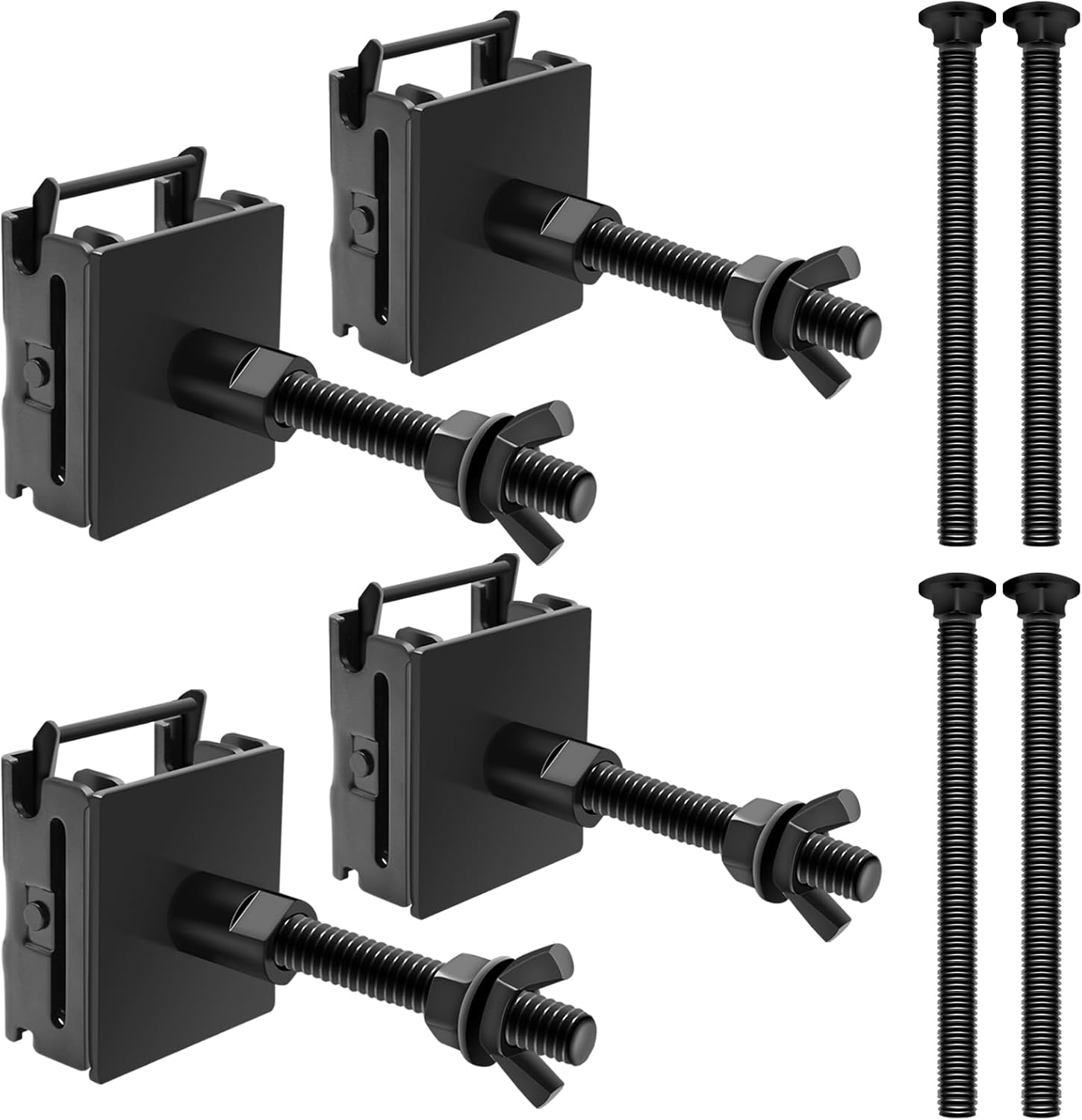 Upgraded E-Track Spare Tire Mount, E-Track Double Fitting Spare Wheel Holder Mount, Etrack Accessories for Trailers, Truck Bed, Garages (4 Pack)