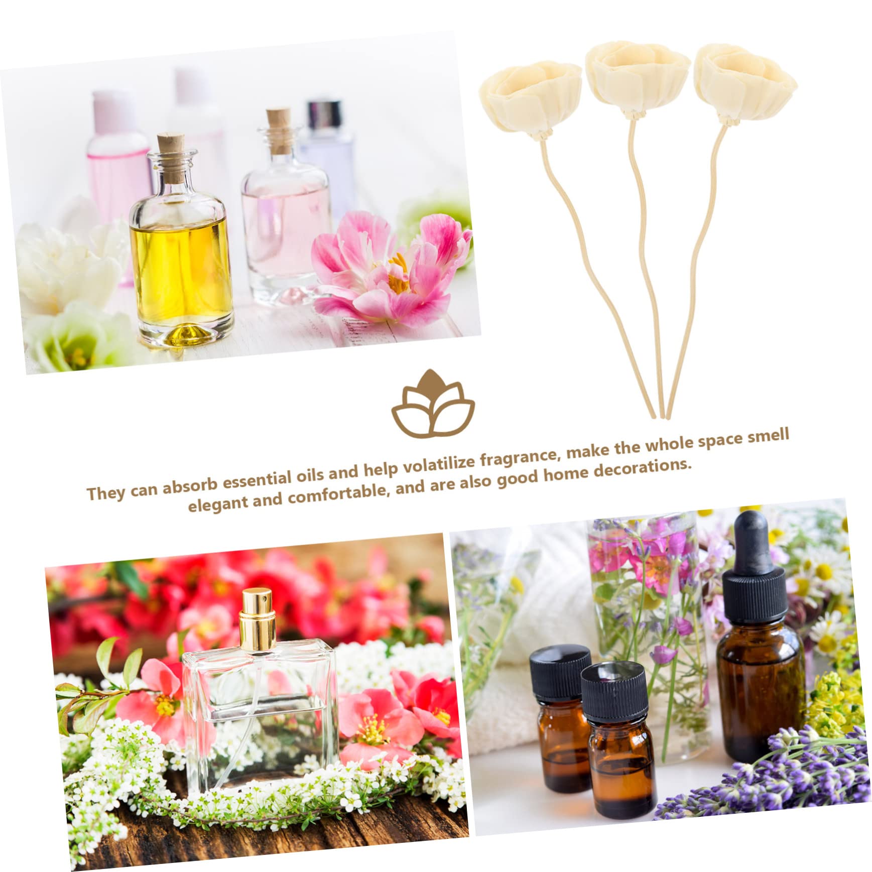 POPETPOP 3 Set Fiore in Rattan Per Aromaterapia Bastoncini Diffusori Bastoni Bastoncini Per Diffusore D'olio Diffusore Di Bastoncini Di Aroma Di Legno 10 Pezzi*3