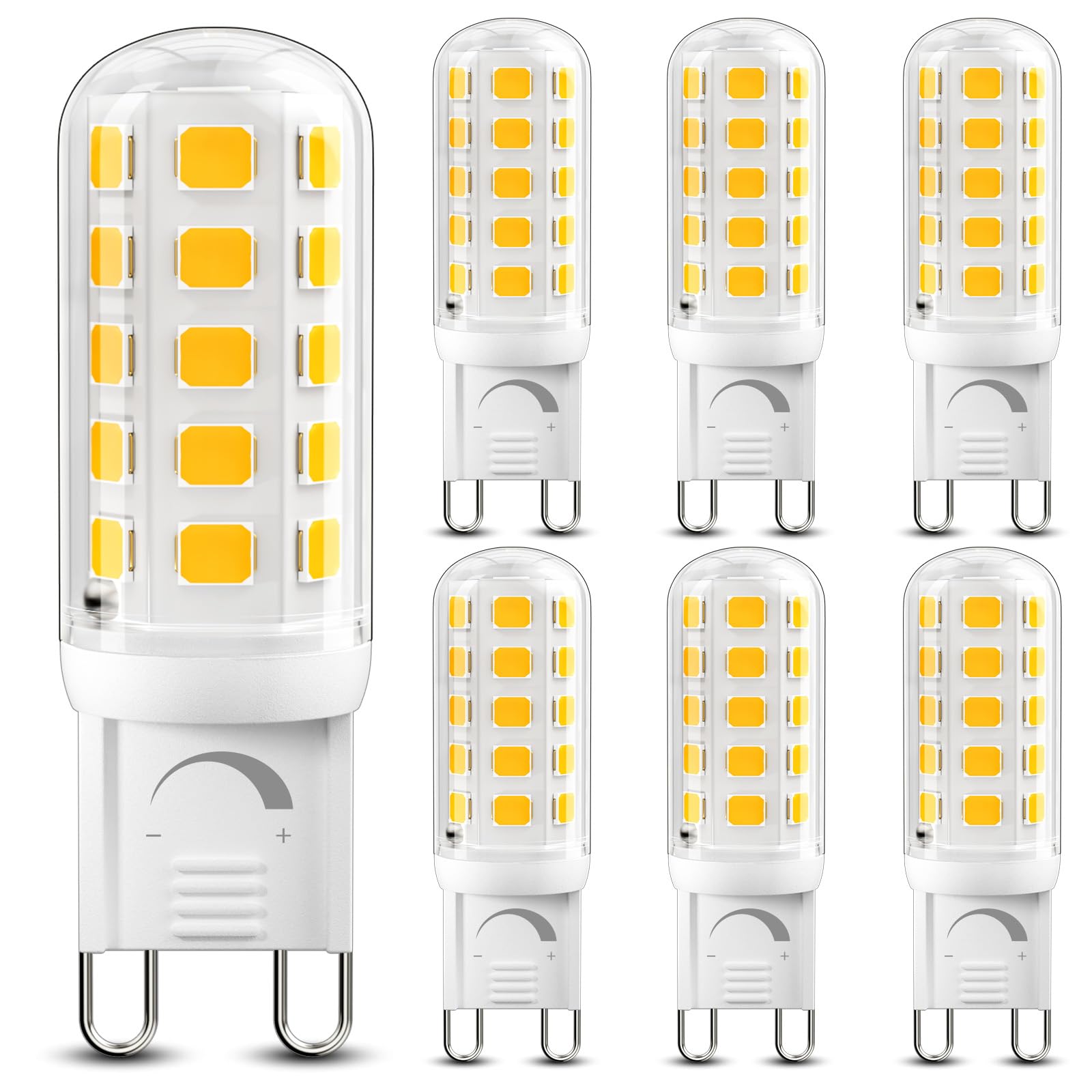 DiCUNO G9 LED Bulb Dimmable 2700K Warm White G9 LED Light Bulbs 4W Equivalent to 40W Halogen Replacement