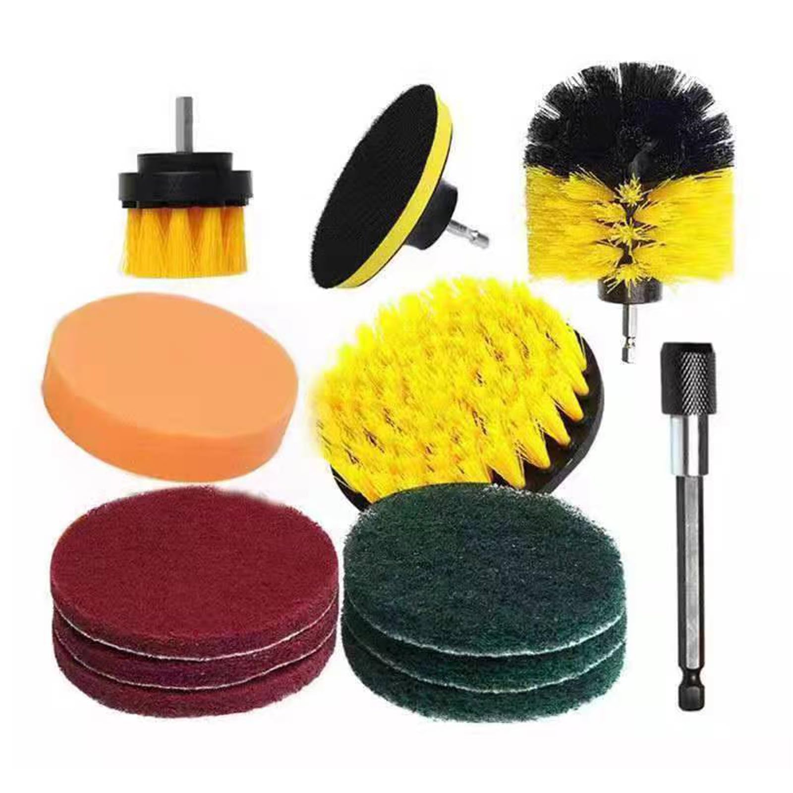 ARTIBOX Yellow Drill Brushes Set 12PCS