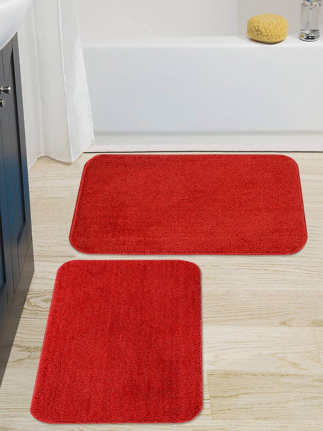SARAL HOME EASY LIVING Saral Home Microfiber Anti-Skid Rectangular Bath Mat Pack Of 2 (Red, 35X50 Cm) (B083TZKZ8X) Amazon Price History, Amazon Price Tracker