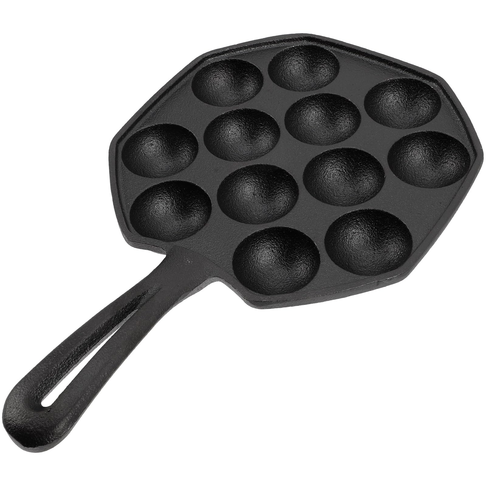 OUNONA Plat à Escargots en Fer 12 Trous, Matériau en Fonte Résistante, Fond Anti-usure et Répartition Uniforme Chaleur, Cuisson à Domicile