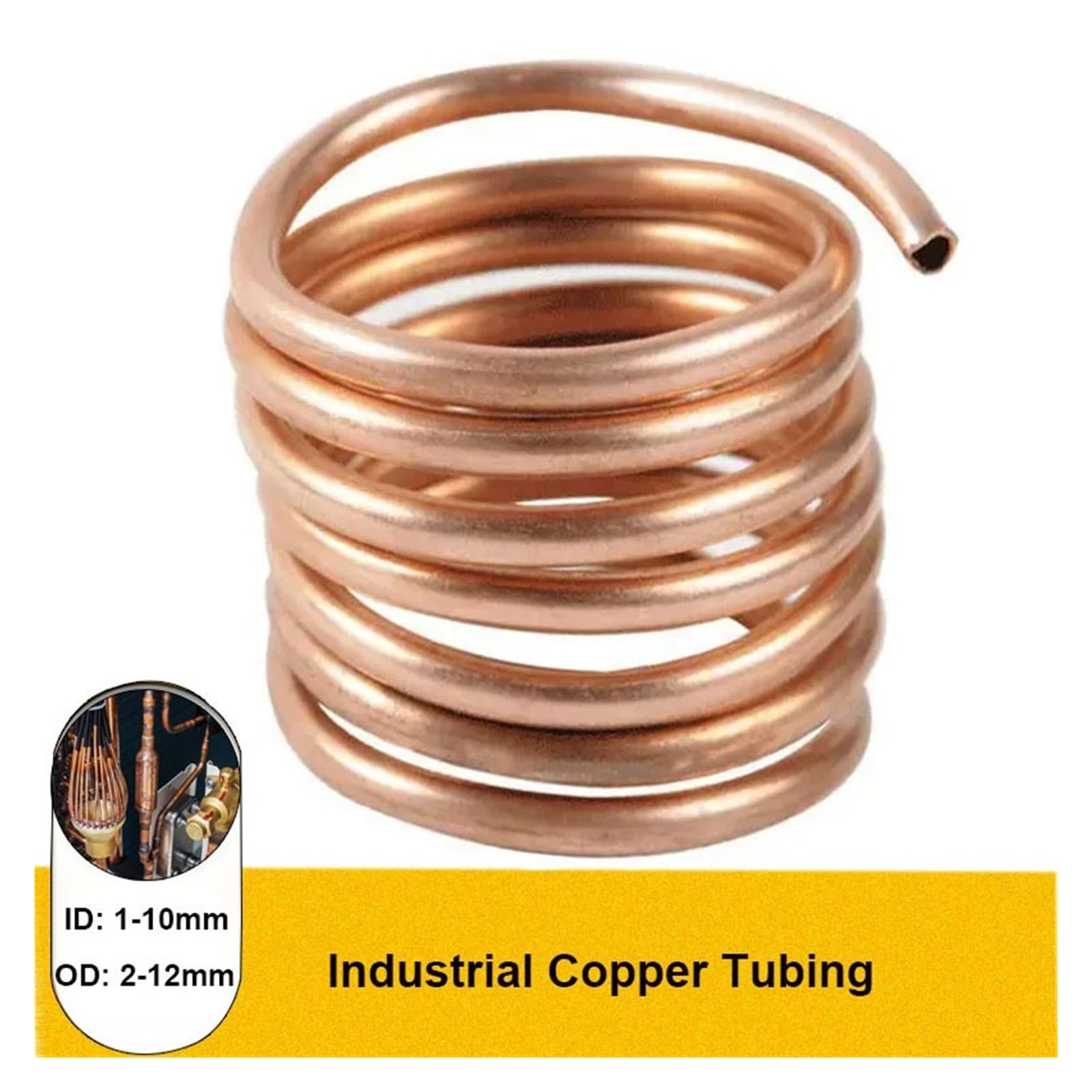 Alambre de cobre Cobres de bobina tubo cobre blando 1M | Tubo De Alambre, Aire Acondicionado, Enfriamiento, Manualidades De Bricolaje(10x7mm)