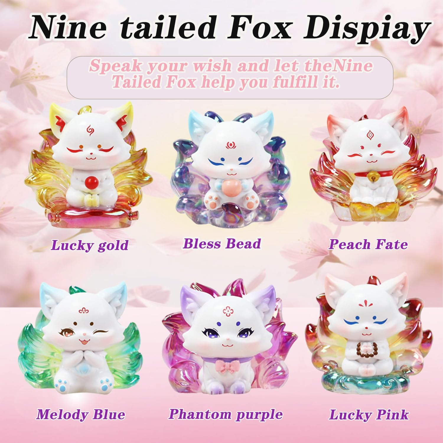 Nine Tailed Fox Series Blind Box Figure 1 Piece Mystery Box Cute Figure Birthday Gift Collectible Hidden Surprise Random Design