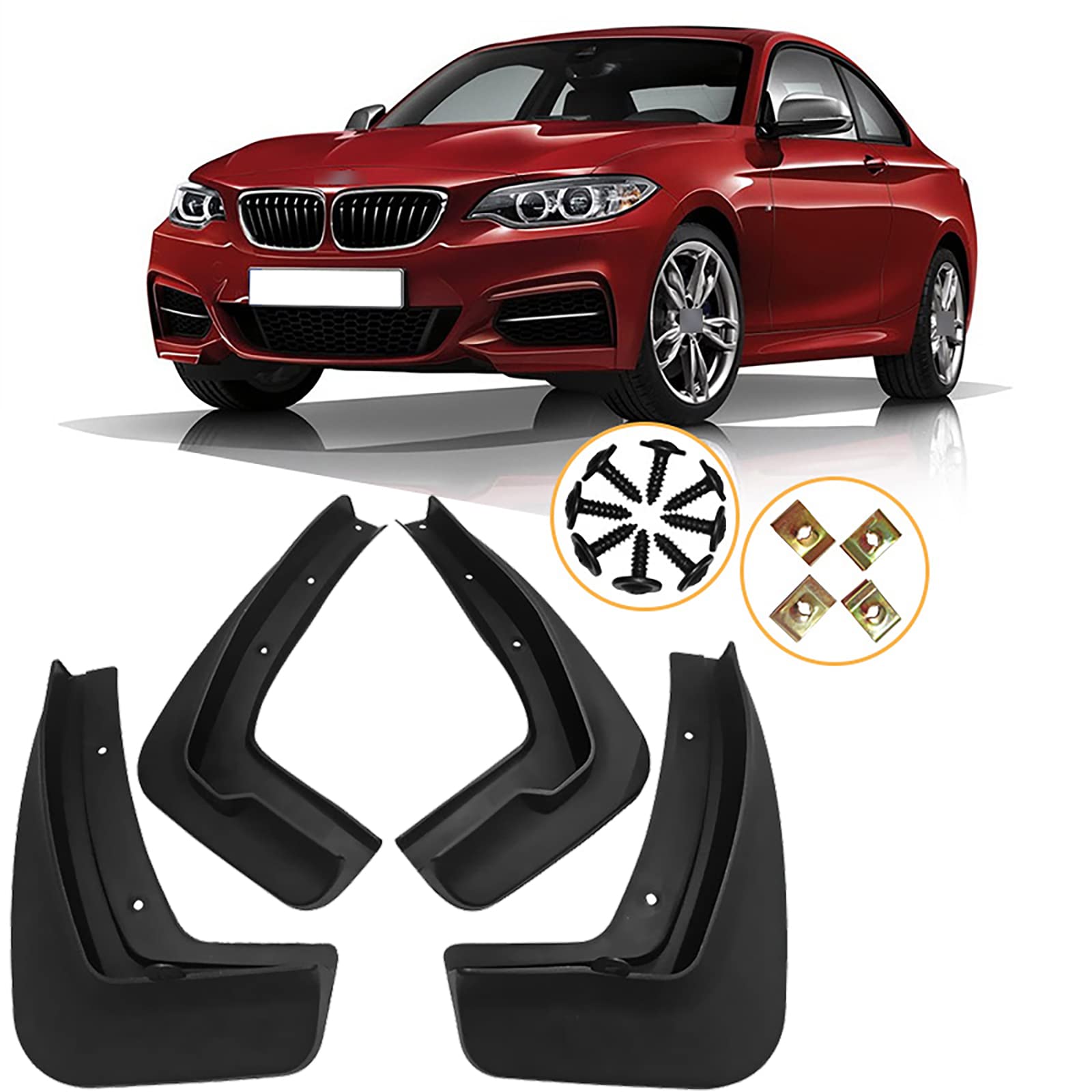 Bavettes pour Auto BMW 2 Series F22 F45 garde-boue anti-éclaboussures