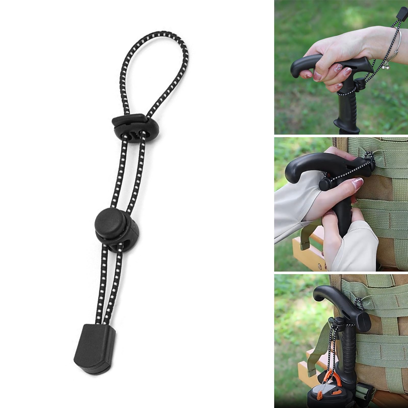 ohohulo Backpack Elastics Fixing Buckle Backpack Stick Fixing Rope Mountaineering Campings Hikings Elastics Rope with Buckle
