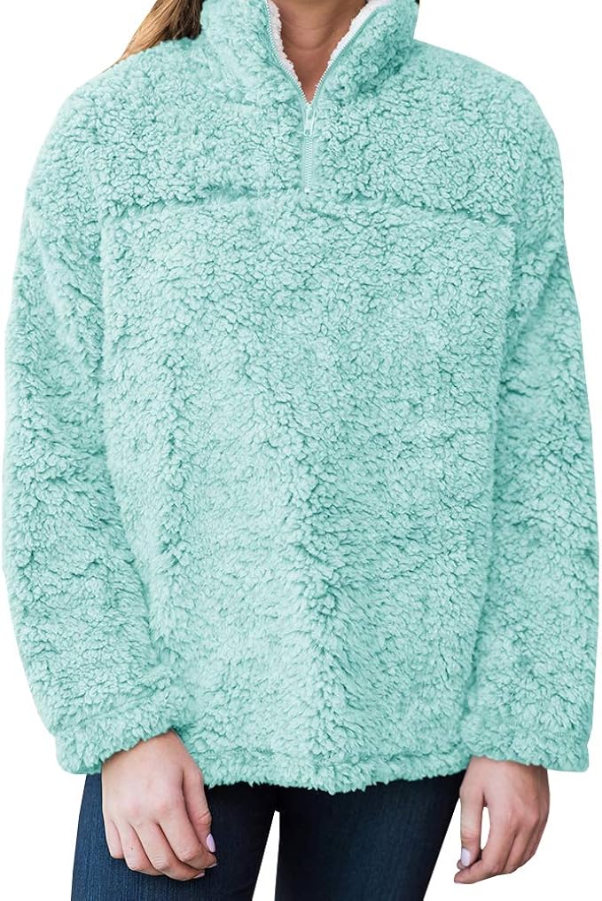 Super fuzzy quarter zip Clearance