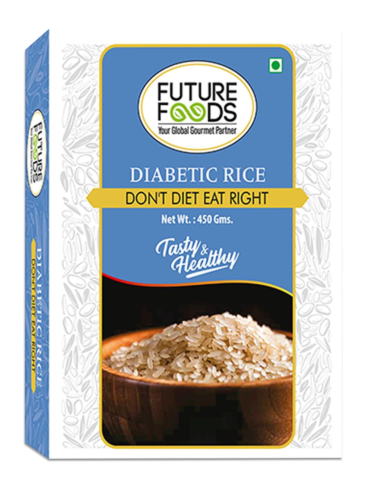 Future Foods Premium Diabetic Rice 450g | Sugar Free | Gluten Free | Low Glycemic Index | Promotes Stable Blood Sugar Levels | Non-GMO | Vegan