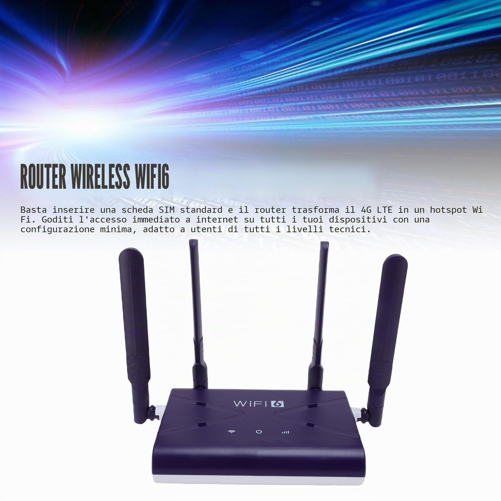 SENECESLI Router WiFi6, Router Estendibile 4G 5G LTE con Slot per Scheda SIM, Fino a 32 Dispositivi, Adattatore di Rete Wireless da 300 Mbps 4 per Laptop Telefonico