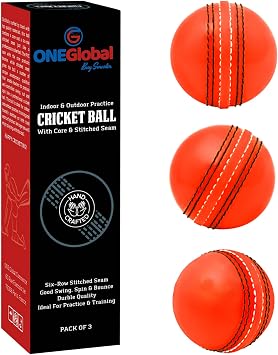Incrediball Soft Practice Cricket Ball | Outdoor & Indoor Rubber Cricket Ball With Core & Stitched Seam | For Practice, Training & Family Fun | Senior & Junior Size