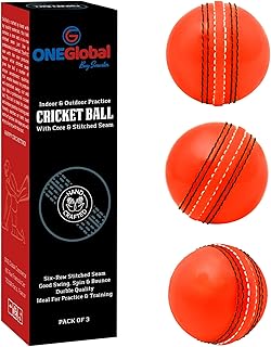 Incrediball Soft Practice Cricket Ball | Outdoor & Indoor Rubber Cricket Ball With Core & Stitched Seam | For Practice, Honing Skills & Family Fun