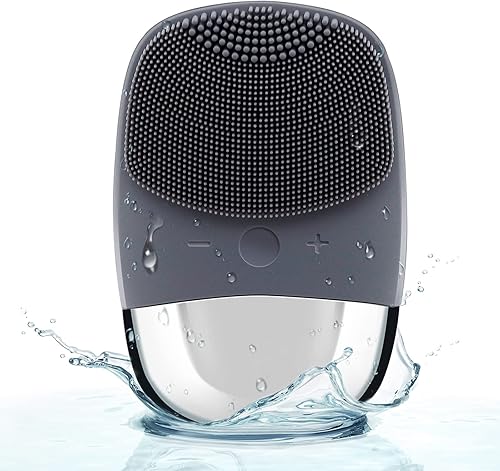 Faiyi Limpiador facial de silicona, cepillo de limpieza facial eléctrico 3 en 1, masajeador facial impermeable IPX7, cepillo facial recargable por