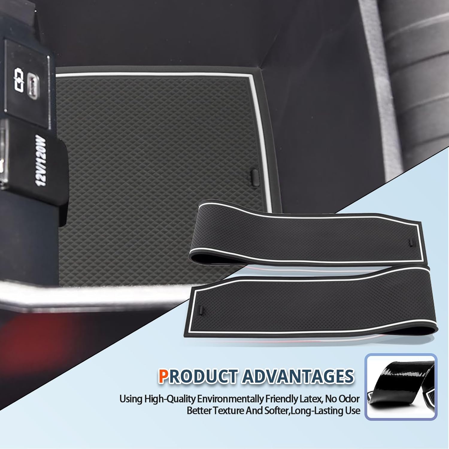 Corolla Cross Door Slot Mats,for Toyota Corolla Cross Accessories Anti-Slip Interior Rubber Mats Center Console Liner Compatible with 2022 2023 2024 2025 2026 Toyota Corolla Cross SUV(13PCS/Sets)