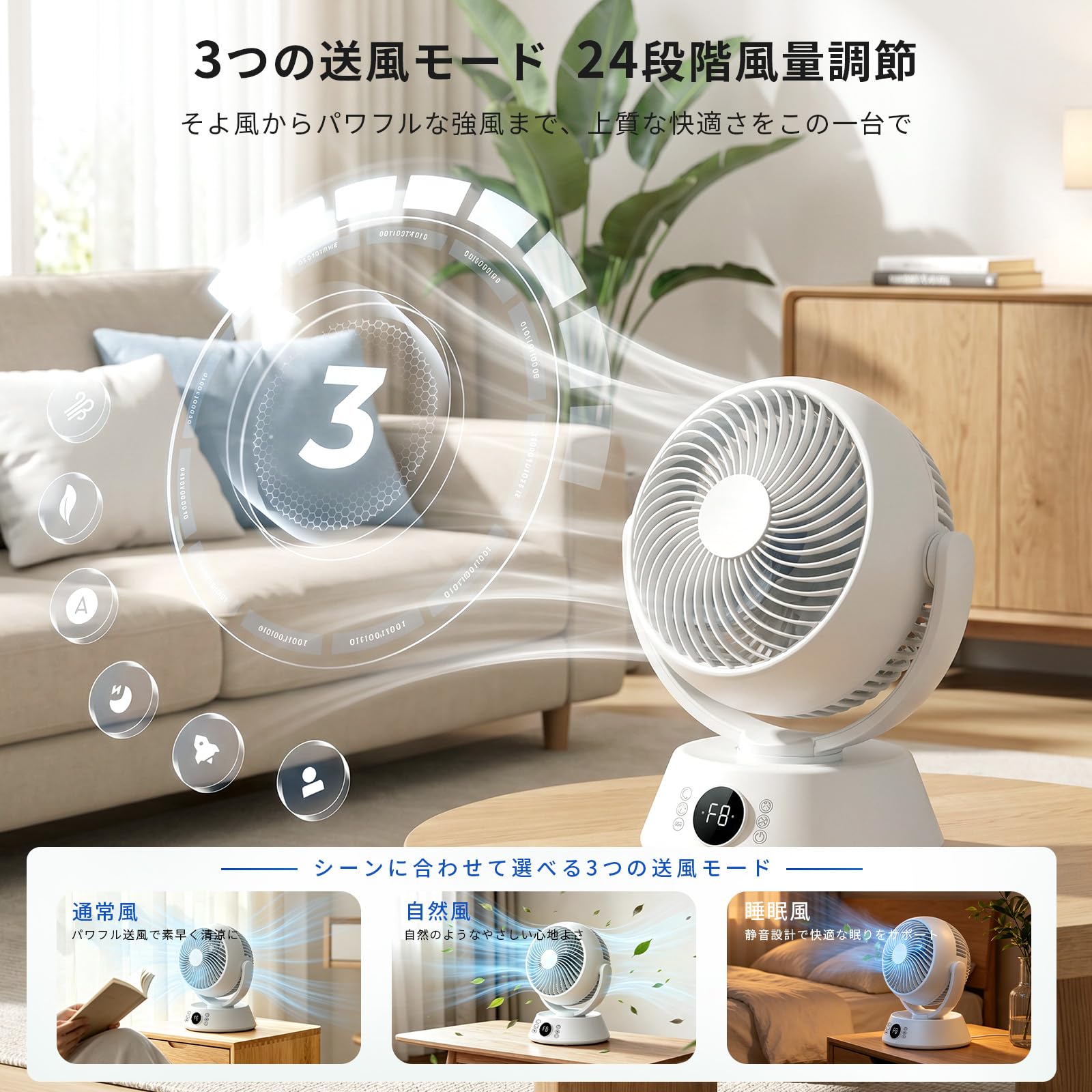 Amazon.co.jp: サーキュレーター DCモーター 静音【2026日本メーカー