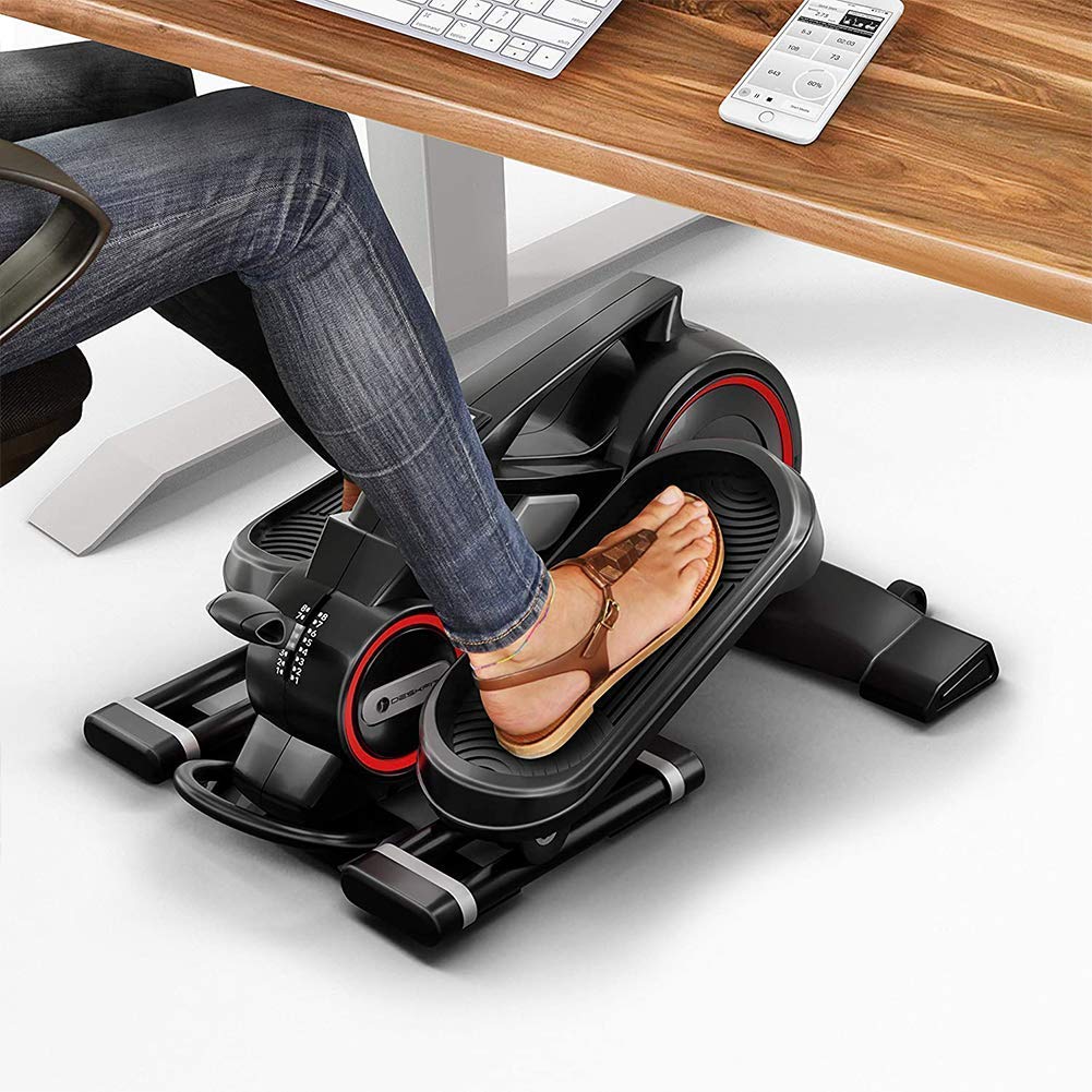 Mini ellittica da Allenamento Bluetooth con App Cyclette ellittica Passo-Passo per Esercizi in Ufficio a casa Pedale di Salute sul Posto di Lavoro Trainer