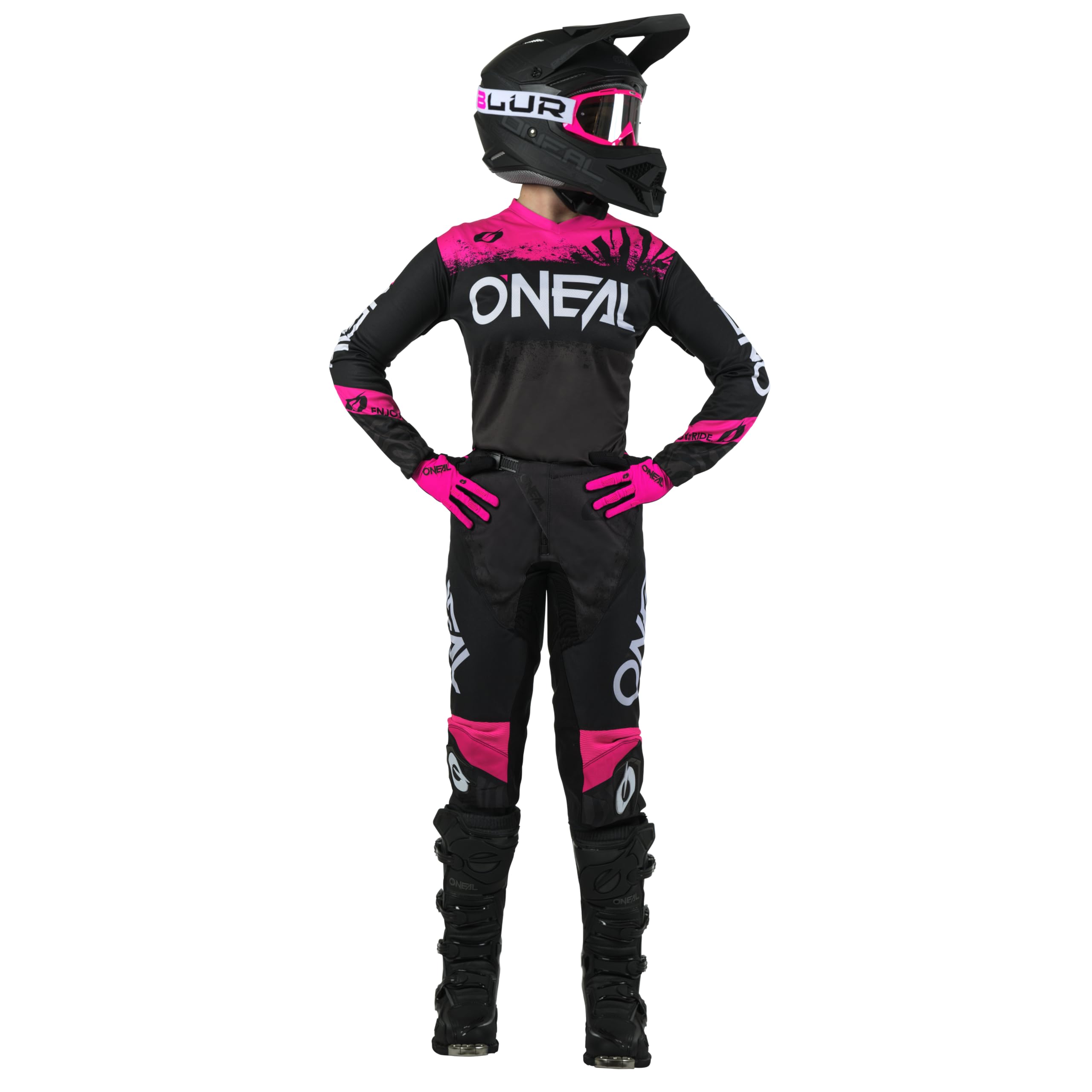 O'NEAL Element Shocker Womens Jersey Black/Pink Large