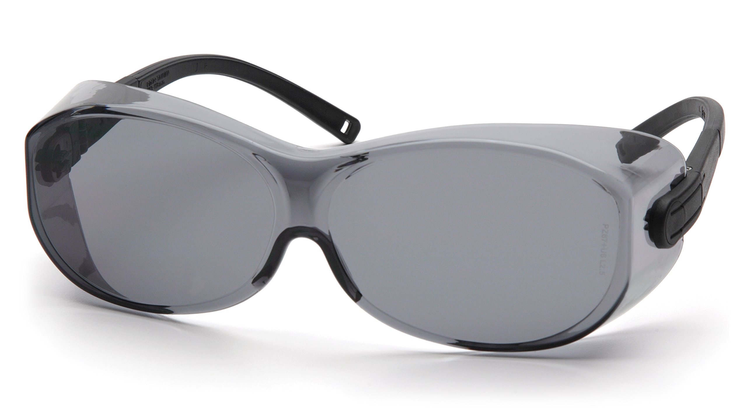 Amazon.com: Pyramex OTS XL Safety Eyewear Black Temples Gray Lens