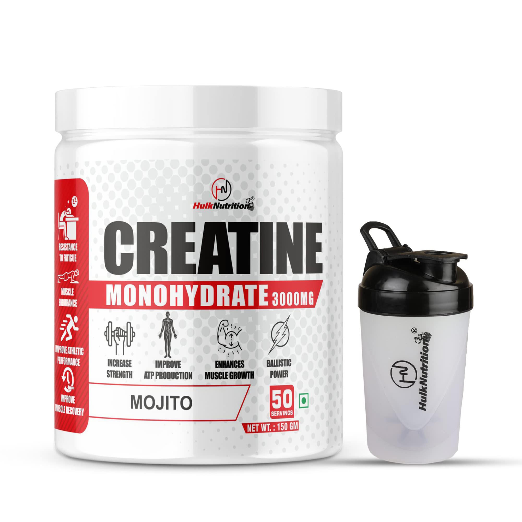 HulkNutrition Creatine Monohydrate Powder|Supplement For Lean Muscle Growth|Creatine Powder For Pre-Workout & Post Workout|Energy Supplement|For Men & Women [50 Servings, Mojito] Free Shaker (B0BPSCCCWV) Amazon Price History, Amazon Price Tracker