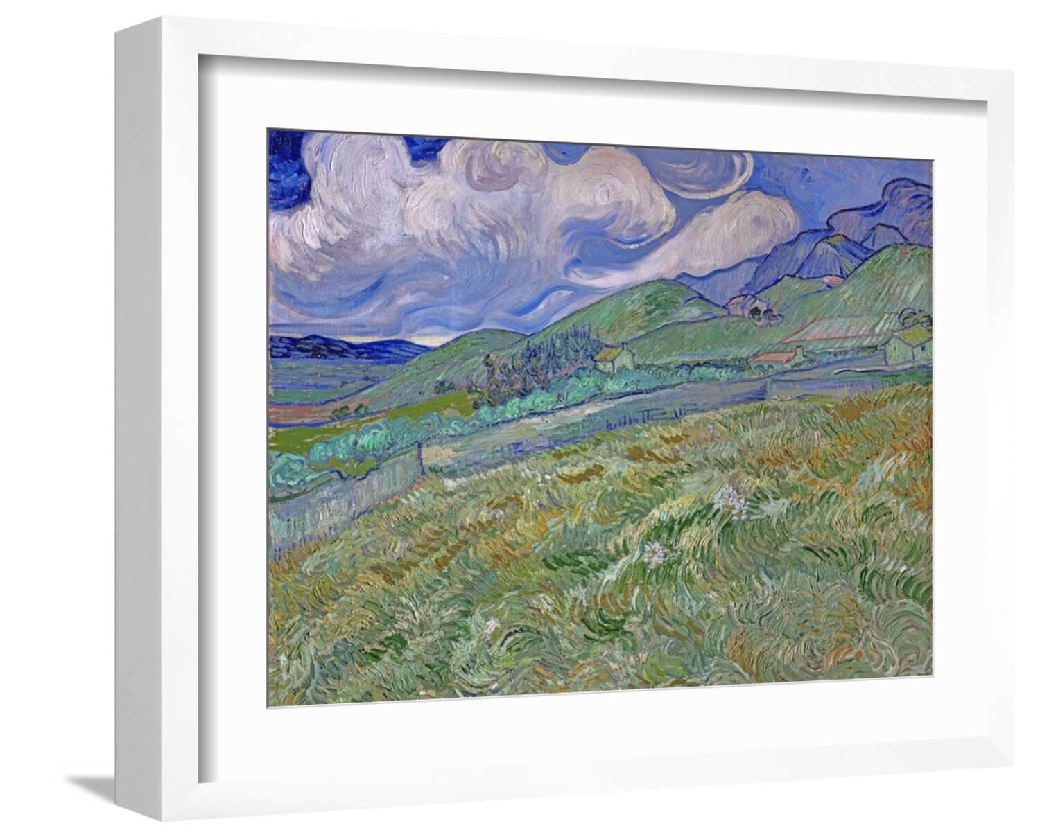 Amazon.com: ART.COM Wall Giclee Print Wheatfield and Mountains, c