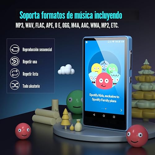 Miniatura 3 de Reproductor de MP3 para niños con Spotify, controles parentales, Spotify Kids, Audible, Tienda Music, Libby, reproductor de música MP4 IPS de 4.0