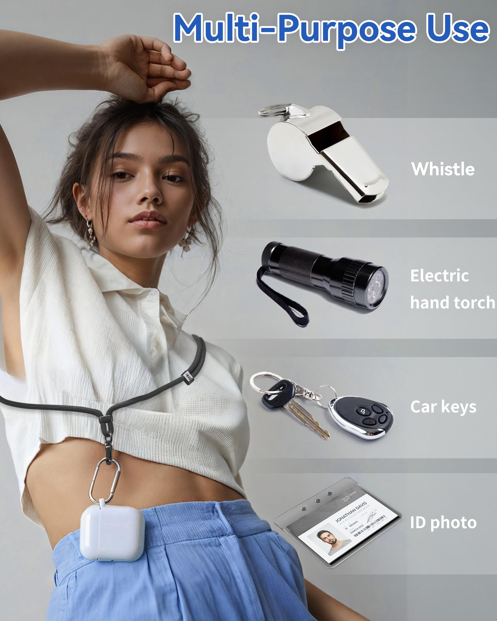 VVAAGG Cordón para teléfono celular para iPhone: correa cruzada para teléfono y correa de muñeca para la mayoría de teléfonos inteligentes iPhone y Android