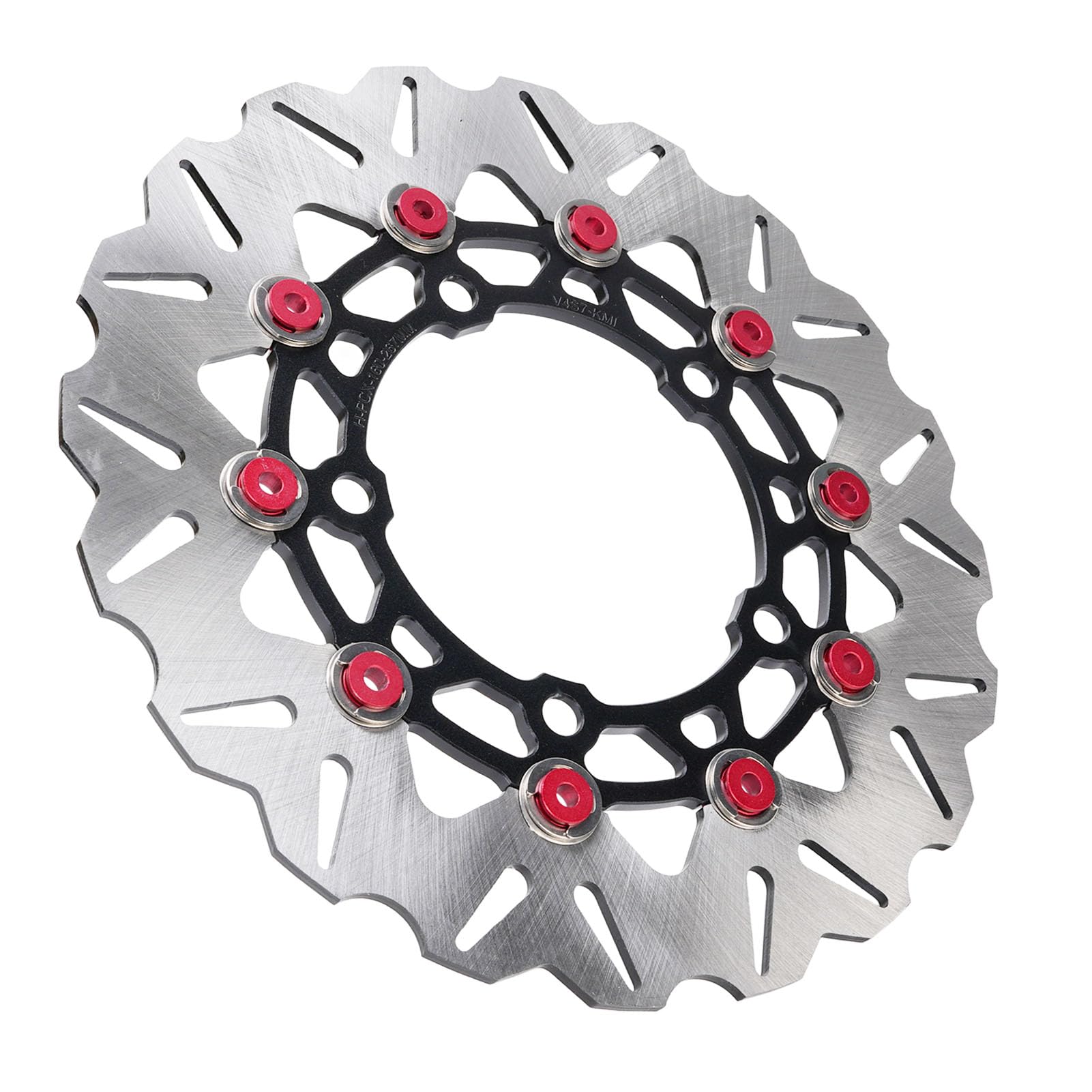 POENVFPO Rotore Disco Freno Ruota Anteriore da 300 Mm, Rotore Freno a Disco Anteriore in Acciaio Inossidabile con in Alluminio CNC, Design con Scanalatura Flottante, Dissipazione del Calore, per