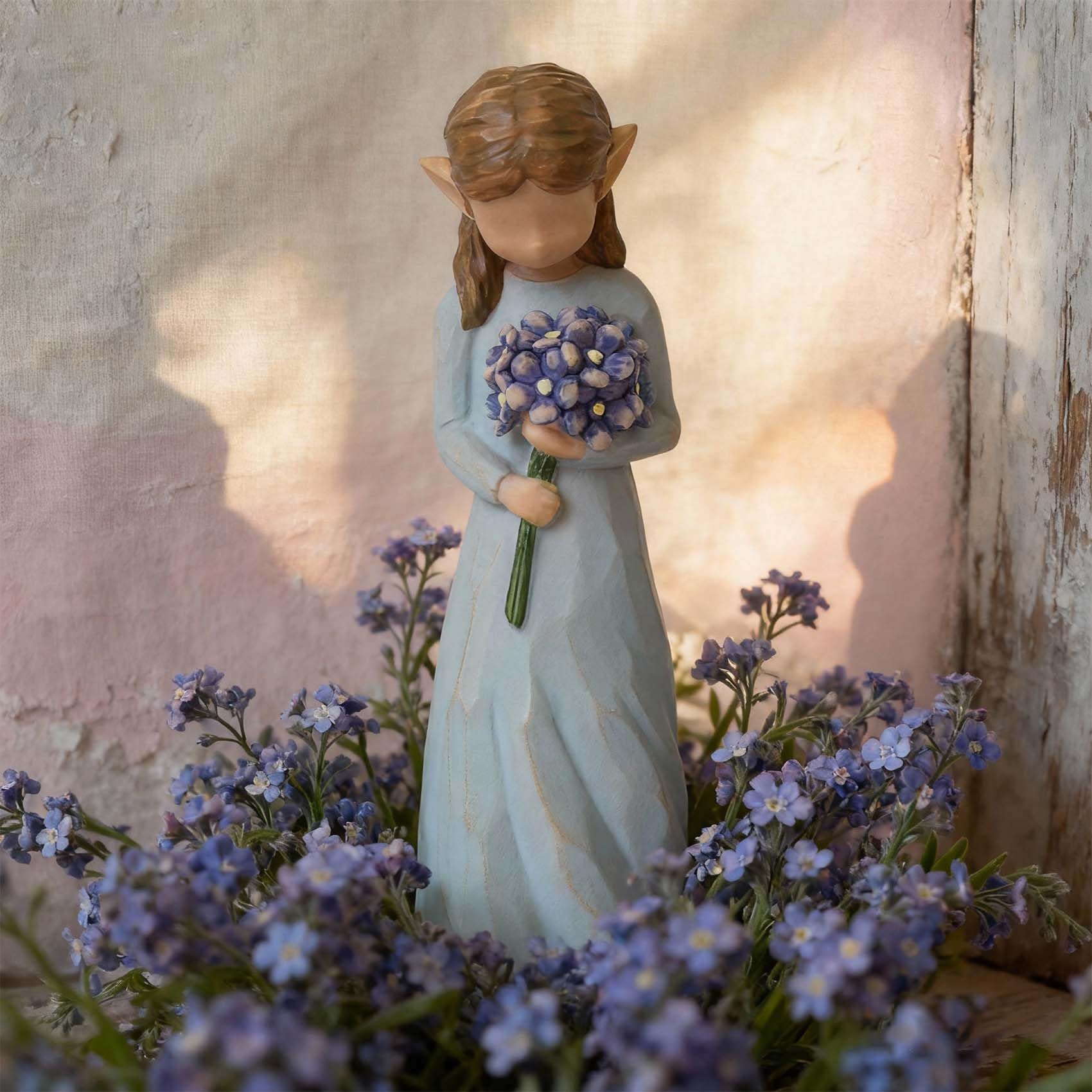 thovorrnl Regali di aborto spontaneo per le madri, statua dell'elfo non ti scordar di me, regali di simpatia per la perdita della persona cara, un tenero tributo all'amore, alla perdita e alle