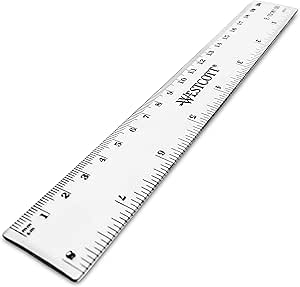 Westcott 8-Inch 200 mm Plastic Ruler - Clear : Amazon.co.uk: Stationery ...