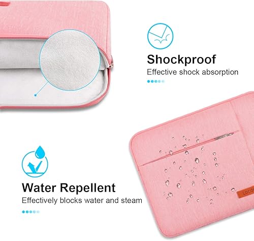 Miniatura 19 de Lacdo - Fundas impermeables para computadoras portátiles de 11 a 15.6 pulgadas, bolsa para computadora portátil, maletín para ultrabook