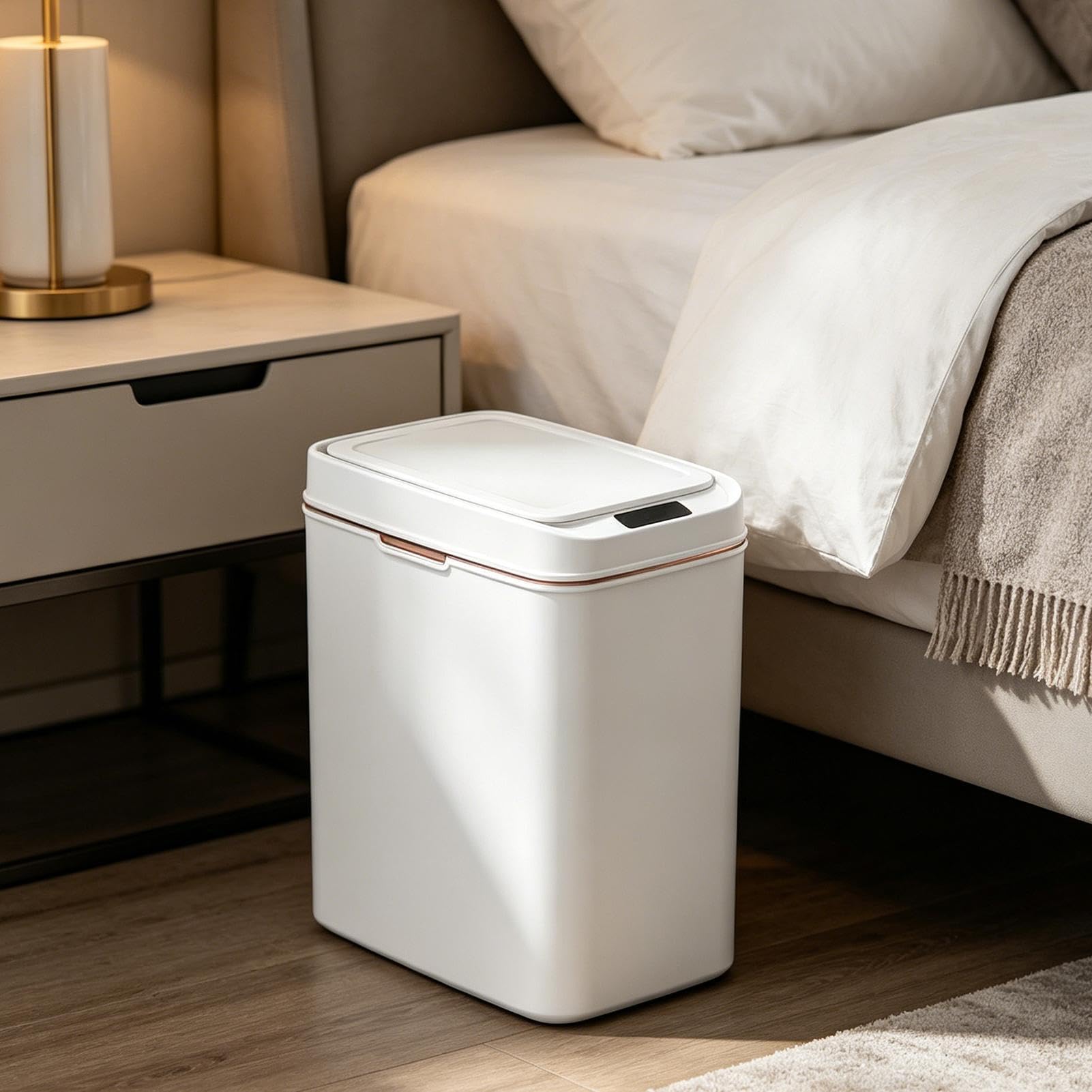 Bathroom Trash Can – Contactless Smart Sensor Garbage Bin – Motion Active