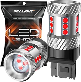 [2023 New Upgrade] 7440 7443 LED Brake Lights Bulbs, Red Flashing Stop Bulbs, Super Bright T20 W21W 7441 7444 LED Lights with Projector Lenses for Stop Blinker Tail Brake Lights, Pack of 2