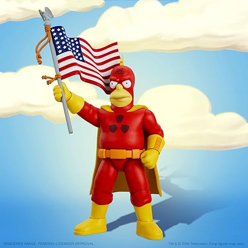 Miniatura 8 de Super7 Ultimates The Simpsons Duffman - Figura de acción de Los Simpson de 7 pulgadas con accesorios, colección clásica de programas de televisión y
