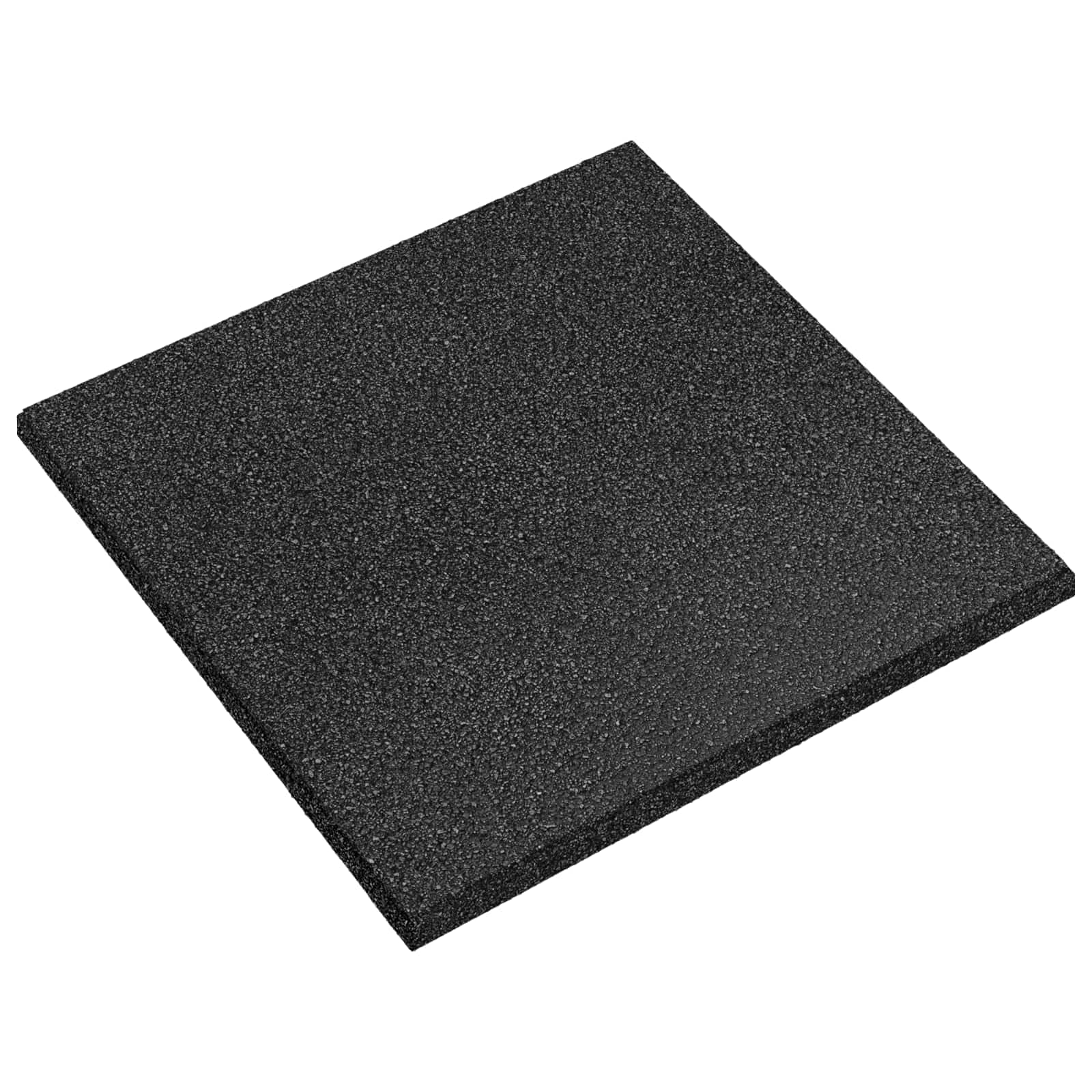 Sturzschutzfliesen 6 Stück Schwarz 50 x 50 cm Gummi, 3 cm Dicke stoßfeste Fallschutzmatten für Spielbereiche, langlebige Gummiplatten für Außenbereiche wie Gärten und Schaukeln