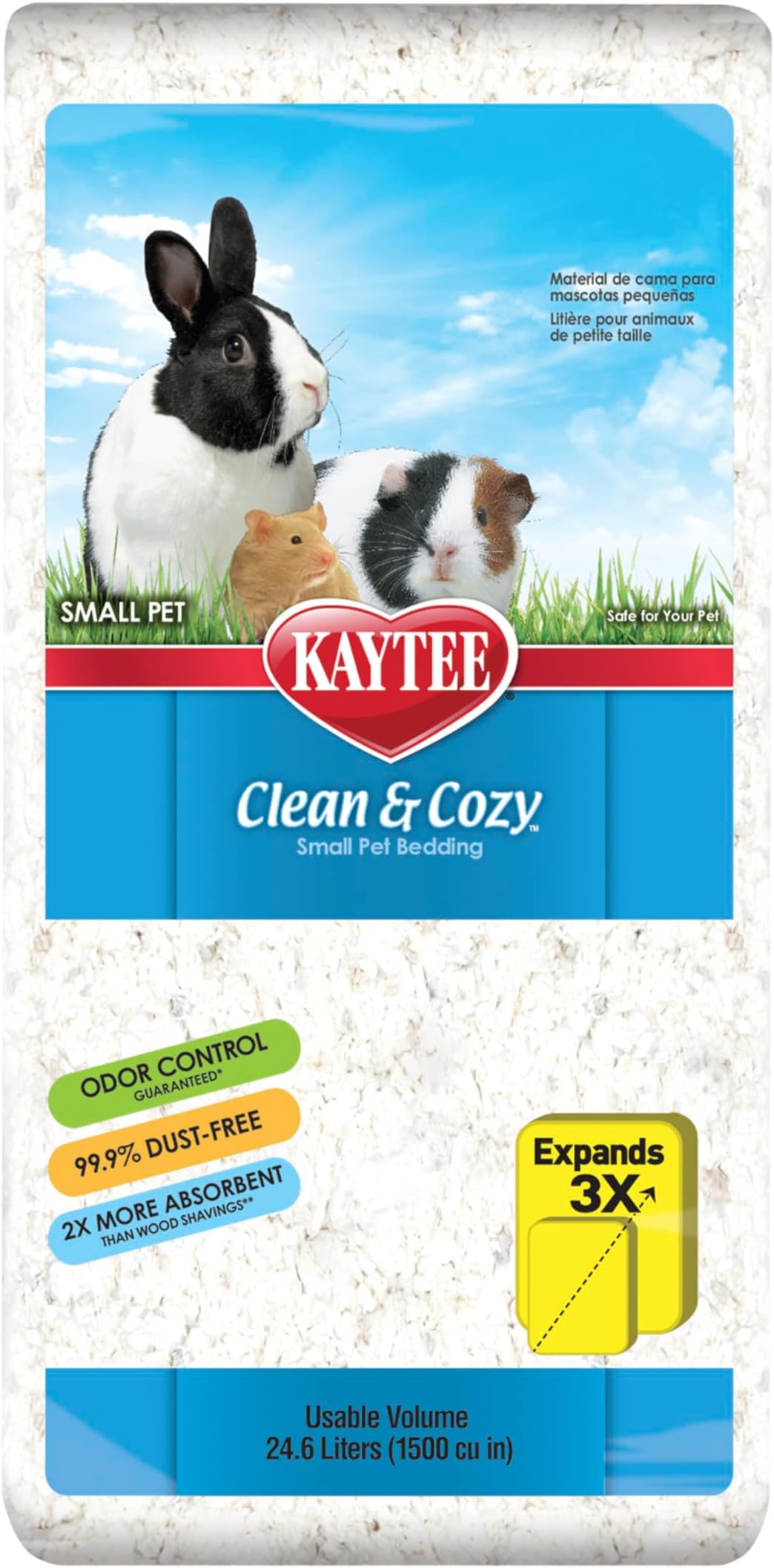 Kaytee Clean and Cozy Small Pet Bedding, 500 Cubic Inch by Kaytee