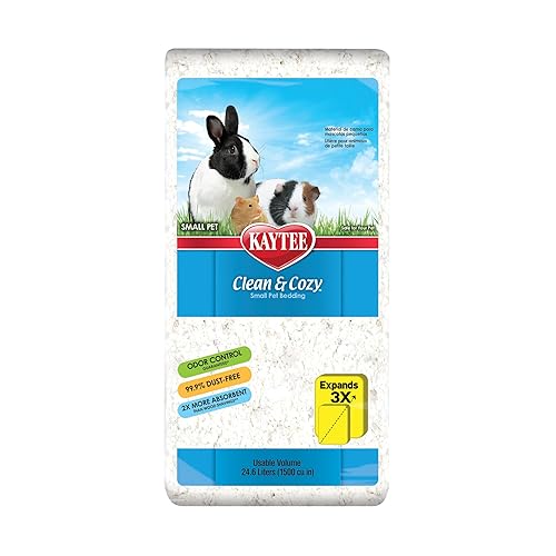 Kaytee Clean & Cozy White Paper Bedding, Made for Small Animals, 24.6 Liters - 24.6 Liter