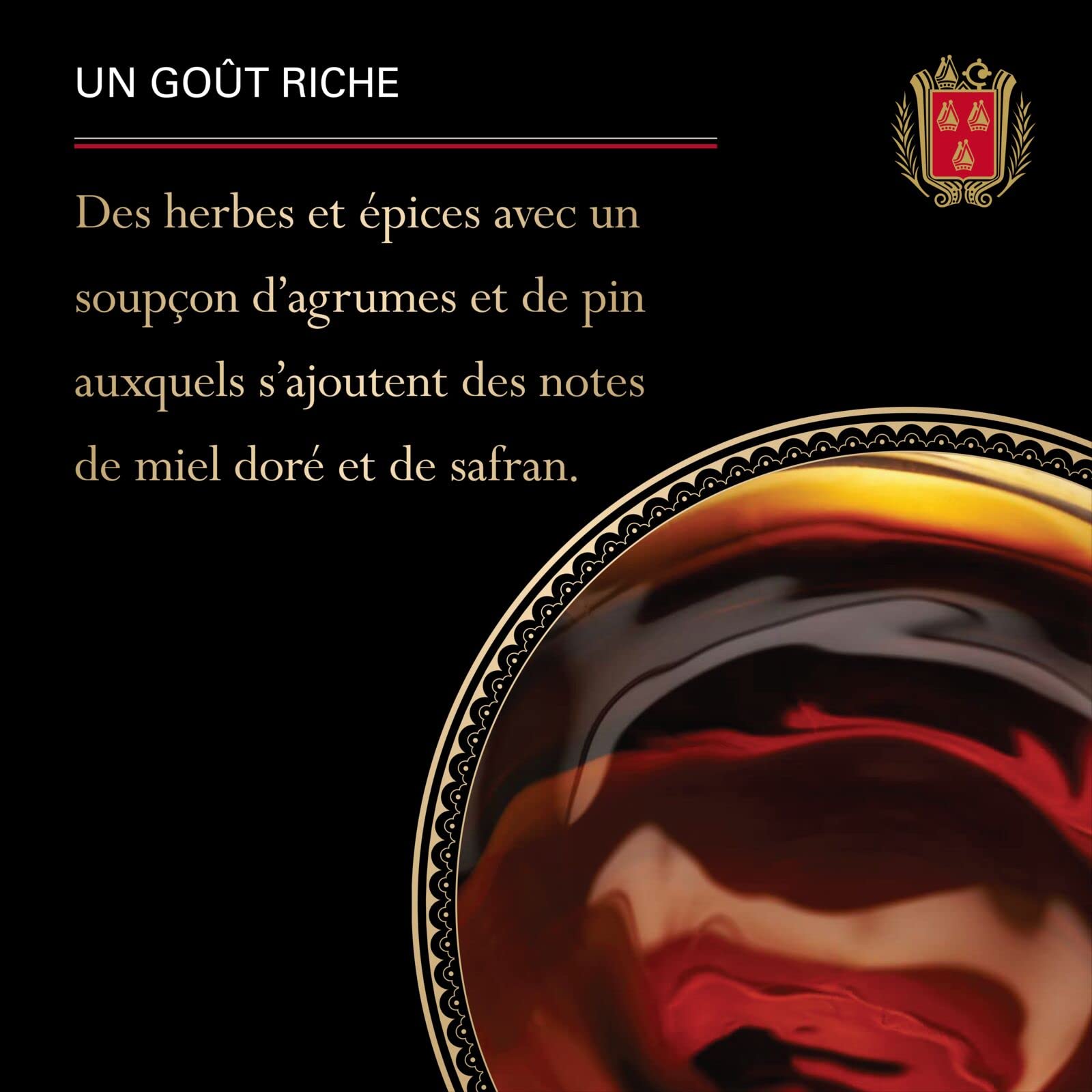Bénédictine D.O.M. Liqueur Française, 40% vol., 70 cl/700 ml, Préparée à partir d’une Recette Secrète de 27 Racines, Herbes Aromatiques et Épices, Notes de Miel, d’Agrumes et d’Amande Douce