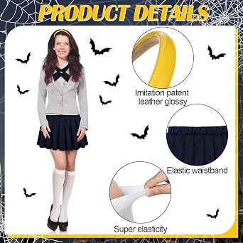 Mepase 4 Pcs Halloween School Girls Costume Set for Women