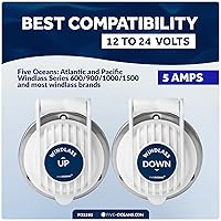 Vista 5 de Five Oceans Interruptor de pie de molinete – Interruptor de pie de cubierta de molinete de ancla cubierta/abajo, interruptores de una sola