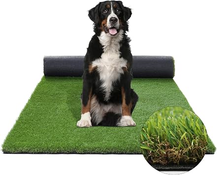 XLX TURF Extra Large Artificial Grass Pad for Dogs Potty - 5 FT X 8 FT Thickness & Pets Friendly Fake Turf Grass for Dog Kennel Outdoor Patio Balcony